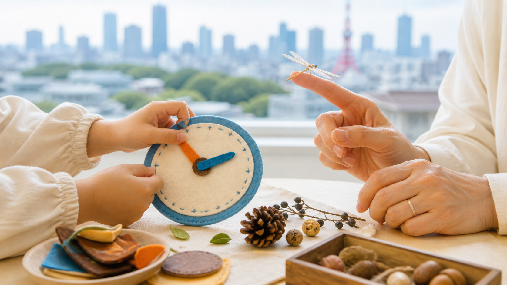 東京都の5歳児向け週末ワークショップで親子が工作と科学体験を楽しむイメージ